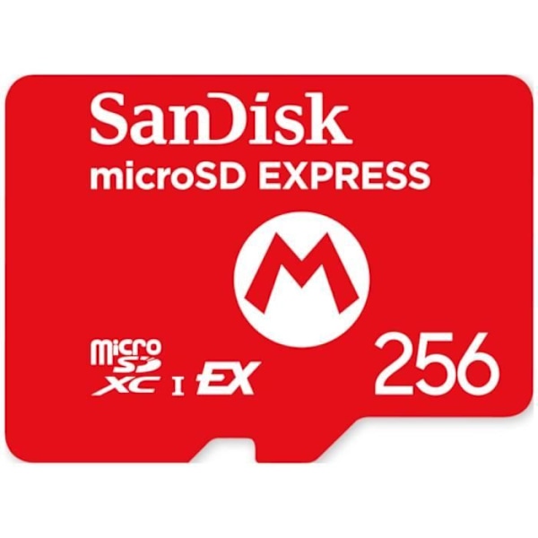 Sandisk Micro SD Express 256Go muistikortti Nintendo Switch 2:lle Röd