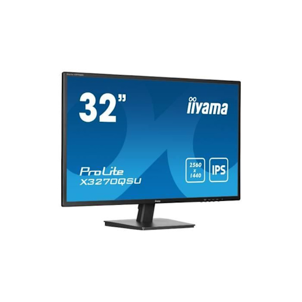 PC-skærm - IIYAMA - X3270QSU-B1 - 31,5" QHD - IPS - 100Hz - 3ms - HDMI/DP/USB HUB - Højttalere - VESA 100x100 - Sort