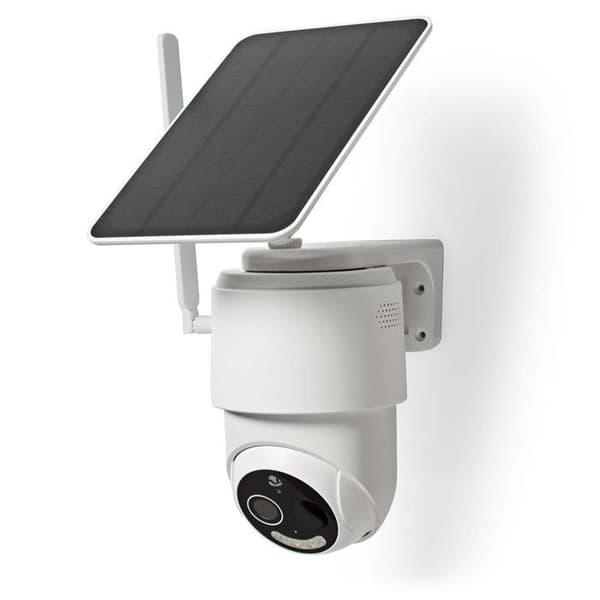 NEDIS 4G PTZ utomhuskamera FULL HD 1080P autonom med solpanel - Nattseende och rörelsesensor Vit