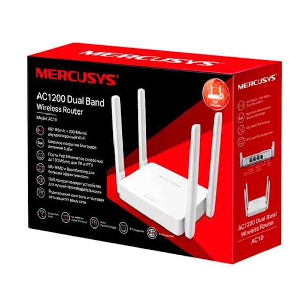 Router Wifi Mercusys Ac10 Dual Band 4 Antennor 5 Dbi