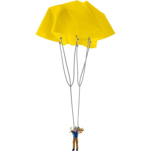 Parachute Rescue, Schleich æskesæt med 1 faldskærm, 1 menneskefigur og 1 dinosaur, forhistorisk legetøjssæt Flerfärgad