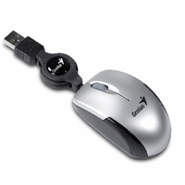 GENIUS Micro Traveler Mouse - Kablet - 3 knapper - Optisk - 1200 dpi - Grå - PC / Mac