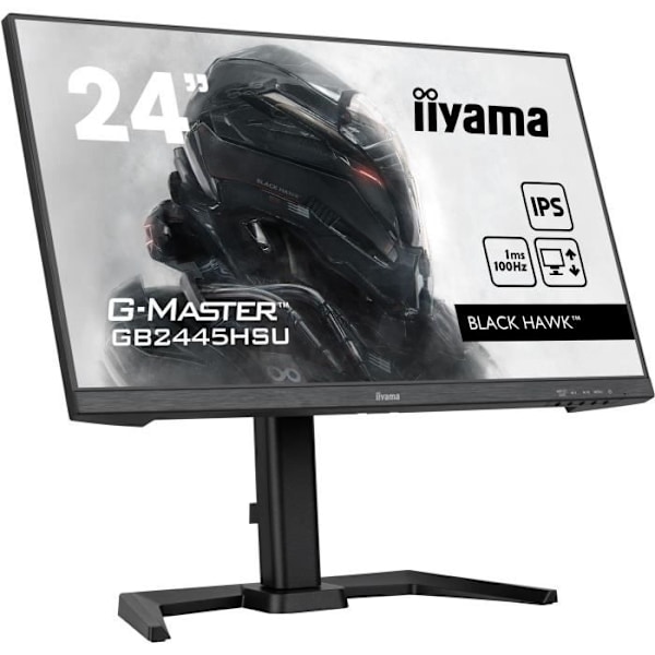Näyttö PC Iiyama GB2445HSU-B1 24'' Gaming G-Master Black Hawk, IPS, FreeSync, 1920x1080 a100Hz, 1ms, HDMI, DisplayPort, USB HUB, Musta