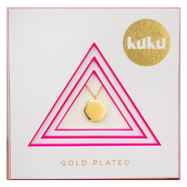 Collier - Suck UK - Hexagonal - Rustfrit stål - 25 cm - Forkrommet guld-
