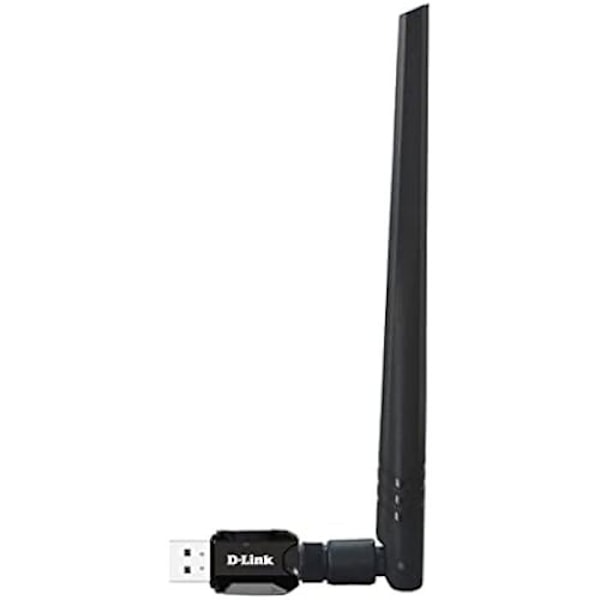 USB Wi-Fi -sovitin - D-LINK - DWA-137 - N300 - 5 dBi irrotettava antenni - WPS - Windows/Mac/Linux-yhteensopiva musta