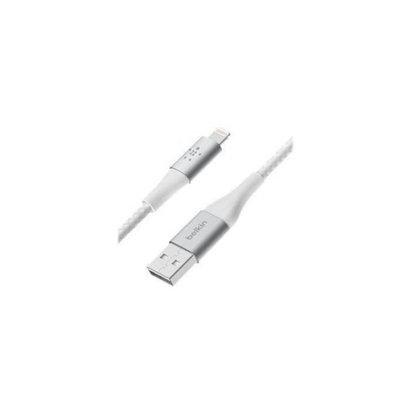 BELKIN - kaapeli - Punottu kaapeli Lght USBA 2M valkoinen - B