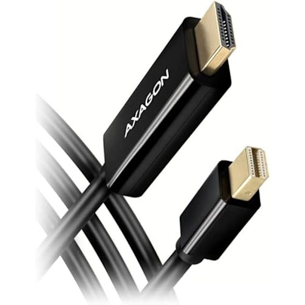 Adapterkabel - AXAGON - RVDM-HI14C2 - Mini-DisplayPort til HDMI - 4K/30 Hz - 180 cm - Sort Svart