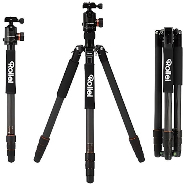 Rollei C6i Carbon stativ - Digitalkameraer - 12 kg - 3 ben - 171,5 cm - Kugle - Justerbare vinkelfødder