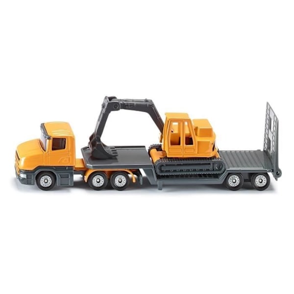 SIKU Low Loader Truck Kaivinkoneella 1/64th - Miniajoneuvo