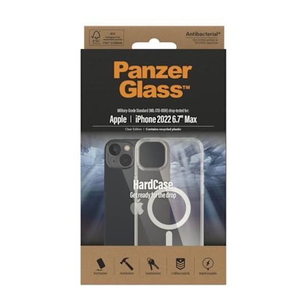 Kuori - PanzerGlass - HardCase - Yhteensopiva MagSafe - iPhone 14 Plus - Läpinäkyvä Gennemsigtig