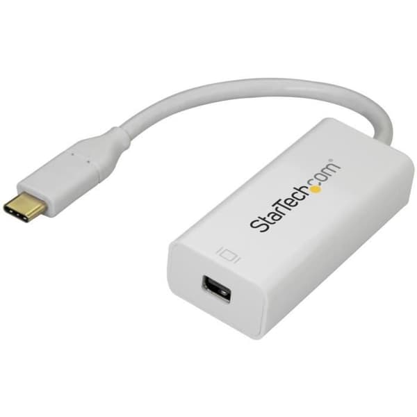 StarTech.com USB-C till Mini DisplayPort 4K 60 Hz - USB Type-C till mDP-konverterare i vitt (CDP2MDP)