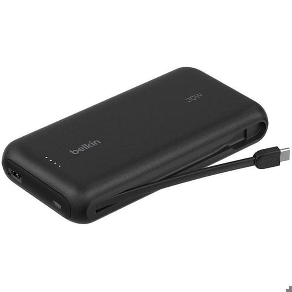 Extern Batteri - BELKIN - BoostCharge 20K - 30 W - Snabbladdning - Inbyggd USB-C Svart