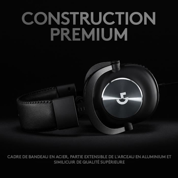 Gaming headset - Kablet - Logitech G - Pro X - Med mikrofon - Sort