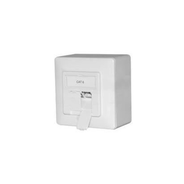Seinälaatikko - DIGITUS - cat.6A (syvä) - 2 x RJ45 - suojattu Valkoinen