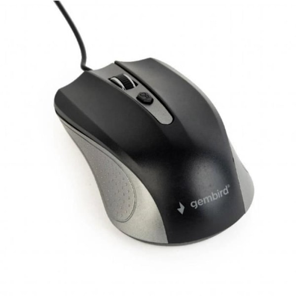 USB-mus - GEMBIRD - MUS-4B-01-GB - Optisk - 4 knappar - Upplösning 800-1200 dpi Svart, Grå