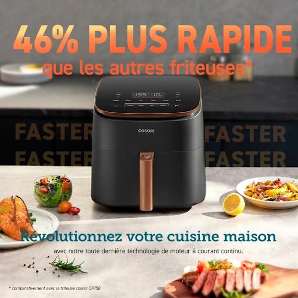 COSORI Fritøs uden olie Turbo Blaze Chef Edition 6 liter sort