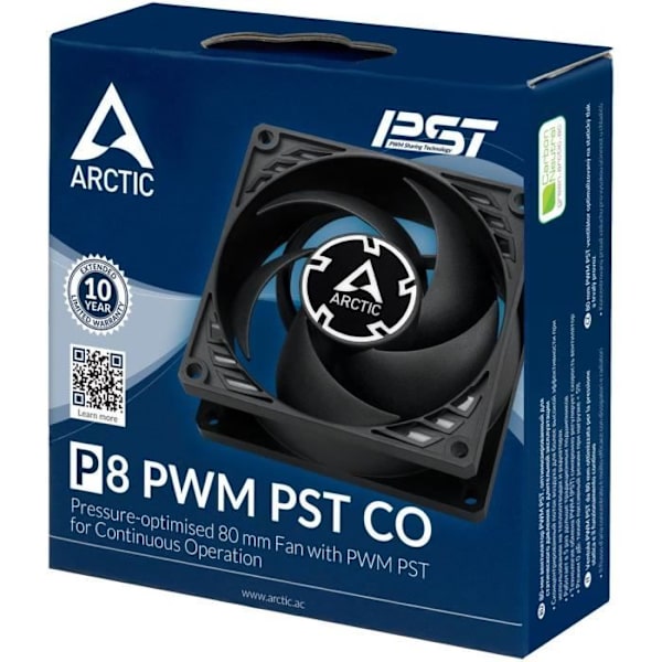 Case ventilator - ARCTIC - P8 PWM PST CO - 80 mm - PWM - 30 dB