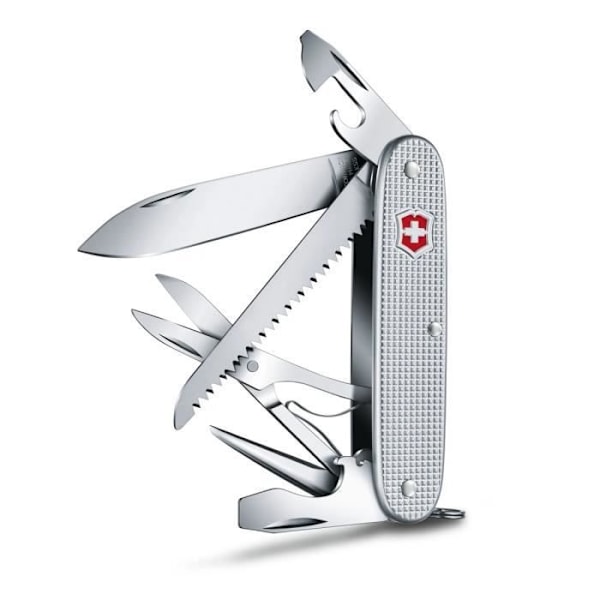Schweizer Kniv - VICTORINOX - Farmer X Alox - 10 Funktioner - 93 mm - Rustfrit Stål Sølv