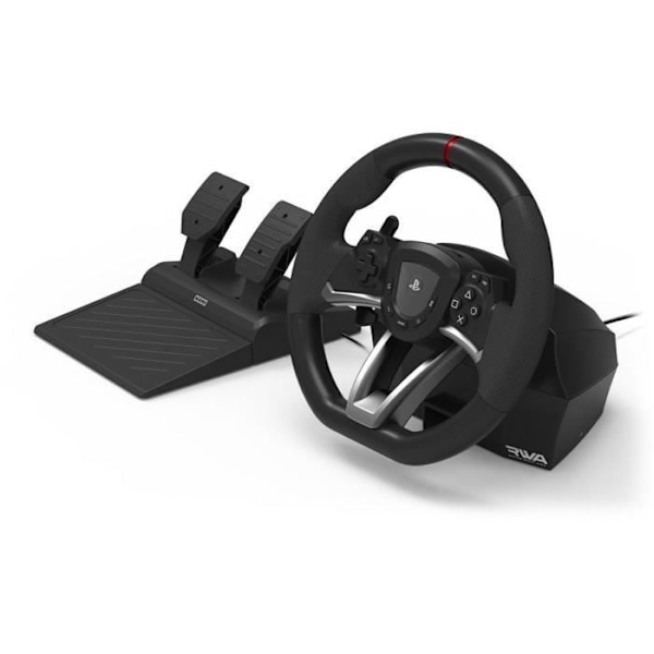 Racing Wheel Apex racerhjul - HORI - PC, PS4 og PS5 - Pedaler inkluderet - Sort sort