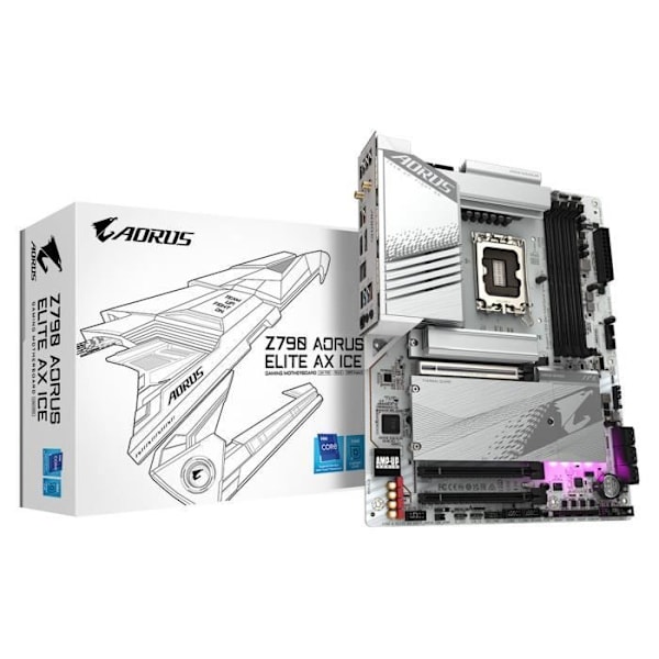 GIGABYTE Z790 Aorus Elite AX ICE, Intel Z790 Mainboard, Sockel 1700, DDR5