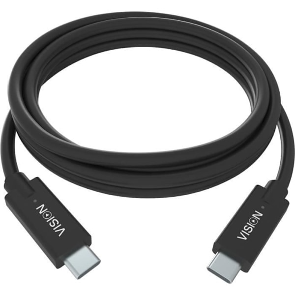 USB-C-kabel - VISION - TC 2MUSBC-BL - 2 m - USB 3.2 Gen 1 - Kompatibel med Thunderbolt 3.0