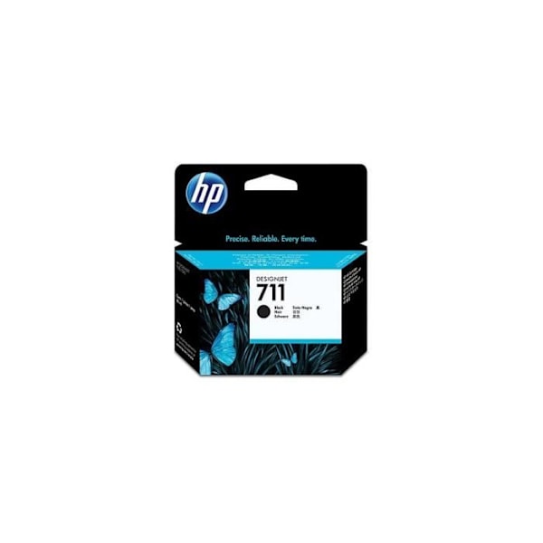 Sortpatron i sort HP 711 80 ml - HP - 80 ml - Sort - Skarp linjeføring - Konstante resultater