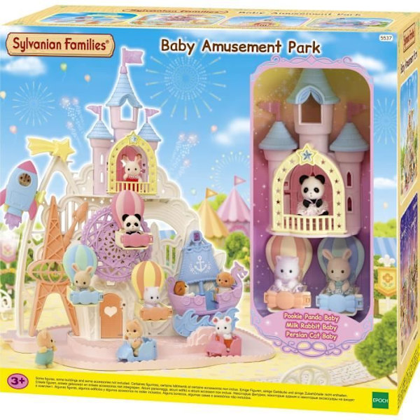 Magisk forlystelsespark - SYLVANIAN FAMILIES - 5645 - 4 magiske universer - 30 babyer Flerfärgad