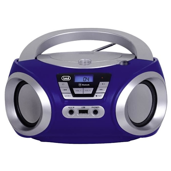 Trevi CMP 544 BT Boombox kannettava stereojärjestelmä - CD-soitin, FM-radio, USB, Bluetooth - sininen Blå