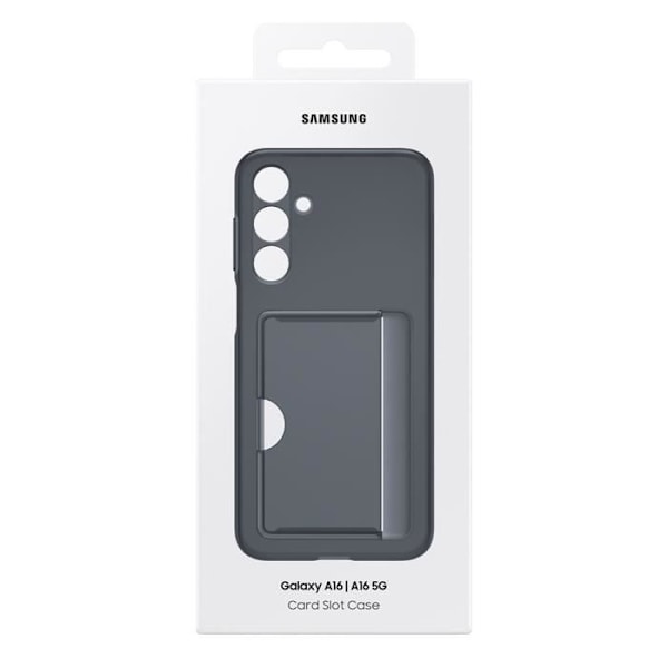 Cover til Galaxy A16 4G / 5G Ultratynd og blød med kortholder Samsung Black Svart