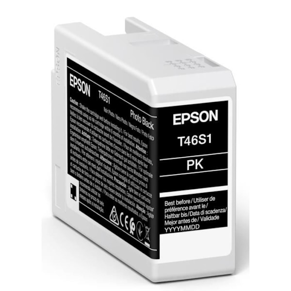 EPSON T46S1 UltraChrome Pro Pigment Muste - Värit - Tulostusvärit: Valokuvamusta - 25ML (C13T46S100)