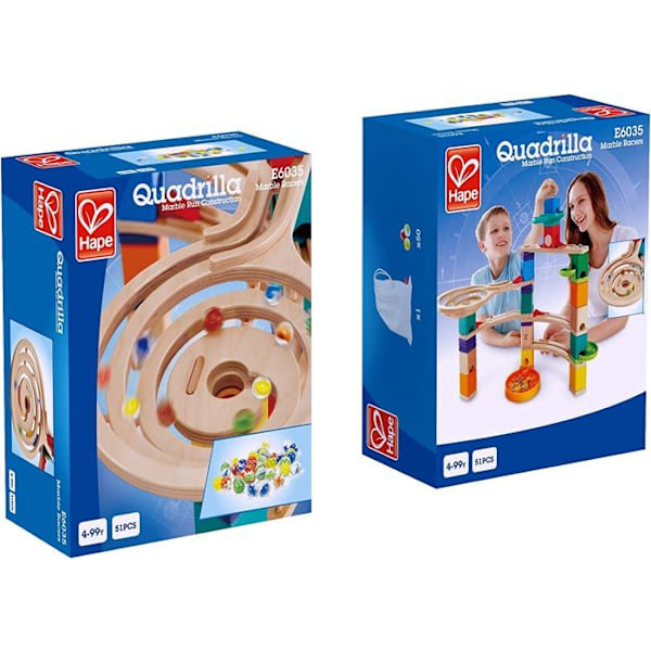 Toy - HAPE - Quadrilla marmor rutschbana - Circuit kulor för barn i åldrarna 4 till 12 år Flerfärgad