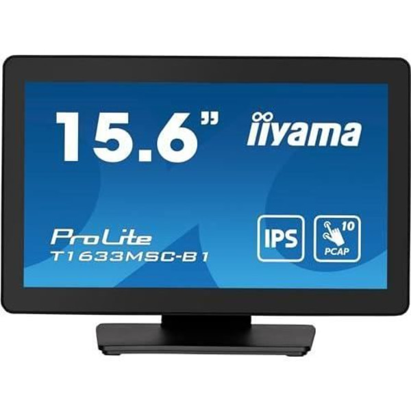 15,6' Touch PCAP, IPS-panel, design uden ramme, 10 punkter, 1920x1080, 1xHDMI, 1xDisplayPort, USB HUB (2x2.0), 450cd-m², 1000:1