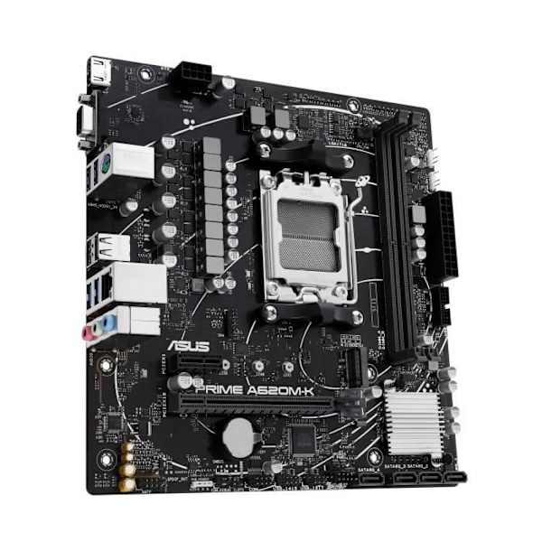 ASUS Prime A620M-K bundkort - AMD A620 - Sokkel AM5 - DDR5 - Micro ATX