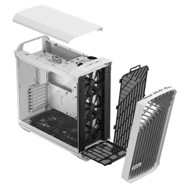 PC-kotelo - FRACTAL DESIGN - Torrent RGB White TG Clear Tin