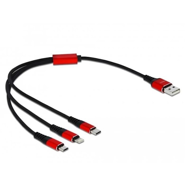 DELOCK 3-IN-1 USB-LATAUSKAAPELI LIGHTNINGILLE - MICRO USB - USB