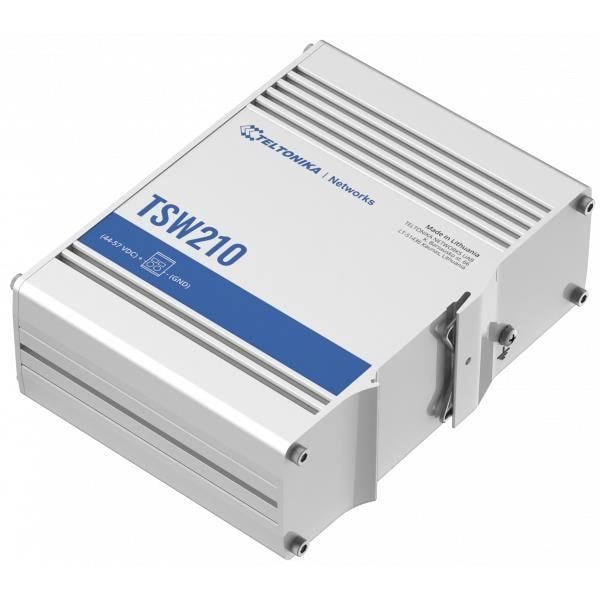 Switch Ethernet - Teltonika - TSW210 - 8 porte Ethernet og SFP - Gigabit - Høj hastighed