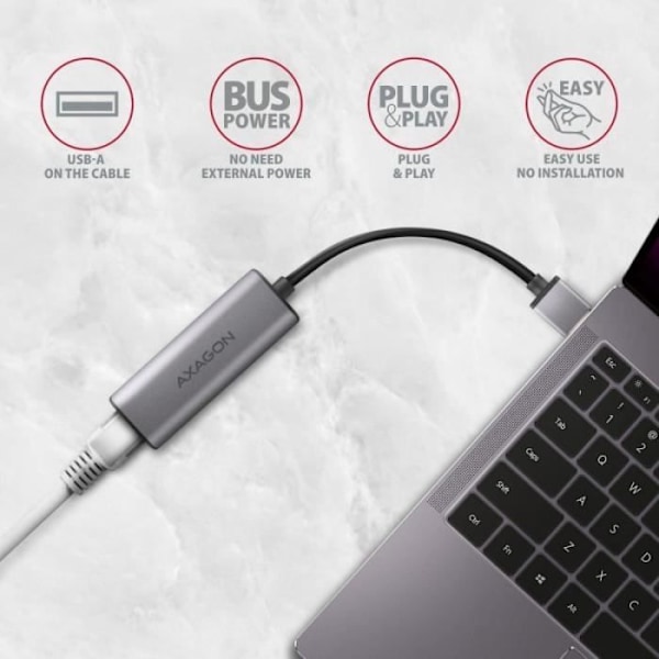 AXAGON ADE-25R USB 3.2 Netværksadapter - USB Typ-A, RJ45 - 8595247906601
