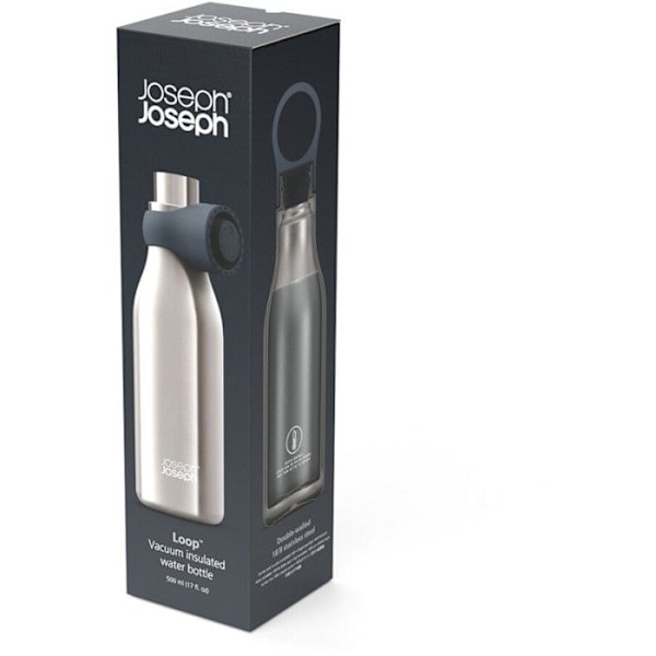 Isolerad flaska - Joseph Joseph - Loop - 500 ml - Rostfritt stål - Vakuumisolation Rostfritt stål