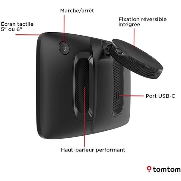 GPS - TOMTOM - GO Classic 6" EU:n 2. sukupolvi - Euroopan kartat, päivitykset, kosketusnäyttö