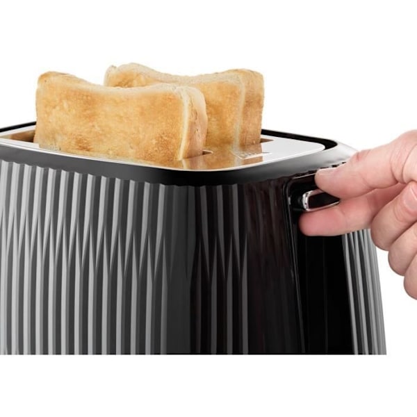 Brødrister - RUSSELL HOBBS - EDEN - 800 W - 2 skiver - Sort Svart