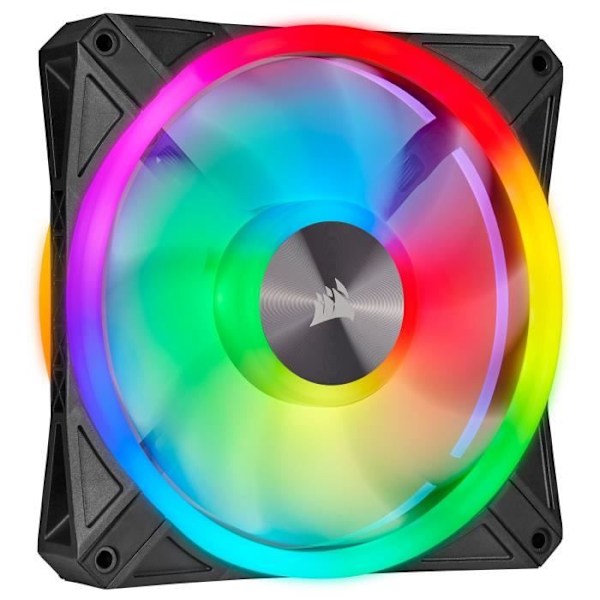 CORSAIR Sarja kahdesta iCUE QL140 RGB-tuulettimesta - Halkaisija 140 mm - Valaistuksella solmuydin (CO-9050100-WW)