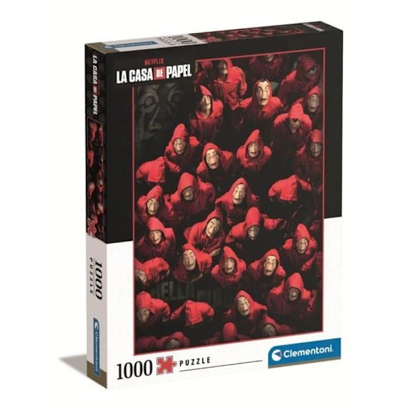 1000 pala palapeli - CLEMENTONI - La Casa de Papel - Sarjakuvat ja sarjakuvat - Ainutlaatuinen väri Enfärgad