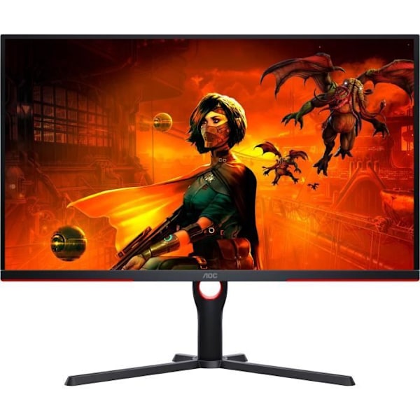 PC-skærm - AOC - U27G3X - 27" UHD 4K - IPS panel - 160Hz - 1ms - Højdejusterbar - 2 HDMI 2 DP - Adaptive Sync - Sort