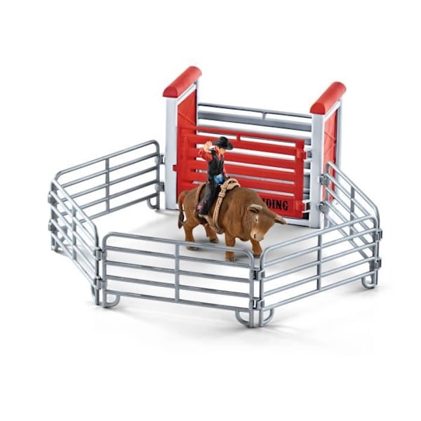 Rodeo box sæt med en SCHLEICH cowboy - 41419 - Farm World - For børn fra 3 år og opefter Flerfärgad