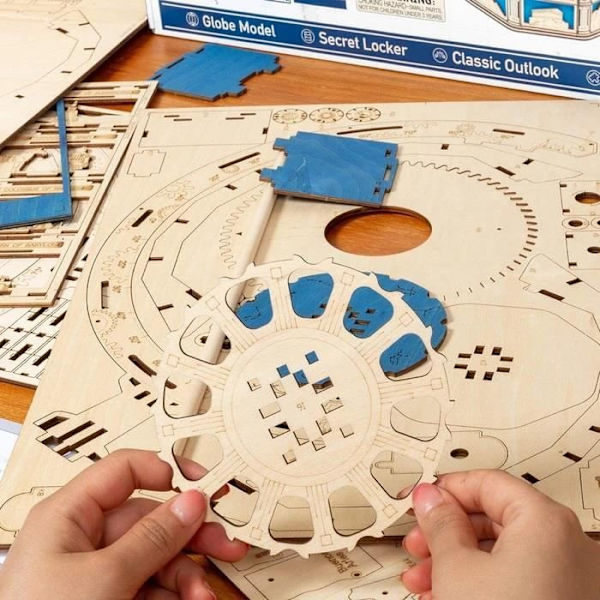 3D DIY Rokr Puslespil - Terrestrisk Globe - Robottime