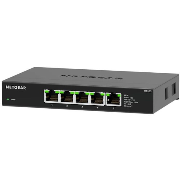 Unmanaged Ethernet Switch - Netgear - MS305-100EUS - 2,5G - 5 portar - Svart