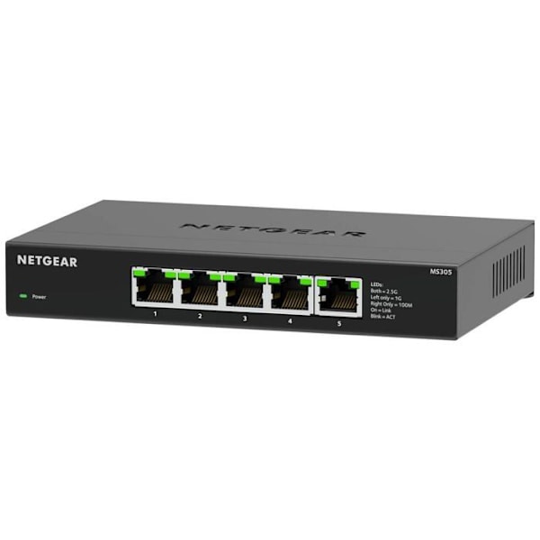 Ustyret Ethernet-switch - Netgear - MS305-100EUS - 2.5G - 5 porte - Sort