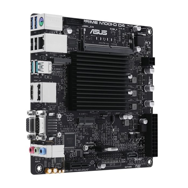 ASUS Prime N100I-D D4 Intel N100 -emolevy (Intel N100 -prosessori, PCIe 3.0, USB 3.2 Gen 2, M.2, DDR4)