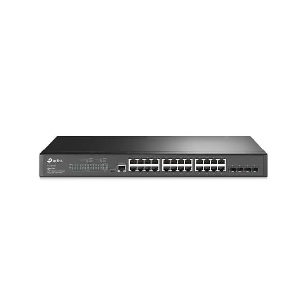 Switch - TP-LINK JetStream TL-SG3428 - Hanterad - 24 x 10/100/1000 + 4 x Gigabit SFP