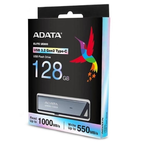 Adata Pendrive Elite UE800 128GB USB3.2-C Gen2 - 4711085938008 Silver